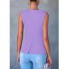 imagePRETTYGARDEN Womens Summer Suit Vest Tops 2025 Dressy Business Casual Sleeveless Button Down Trendy Fashion Blazer WaistcoatLight Purple