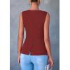 imagePRETTYGARDEN Womens Summer Suit Vest Tops 2025 Dressy Business Casual Sleeveless Button Down Trendy Fashion Blazer WaistcoatOrange Red