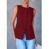 imagePRETTYGARDEN Womens Summer Suit Vest Tops 2025 Dressy Business Casual Sleeveless Button Down Trendy Fashion Blazer WaistcoatRed