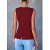 imagePRETTYGARDEN Womens Summer Suit Vest Tops 2025 Dressy Business Casual Sleeveless Button Down Trendy Fashion Blazer WaistcoatRed