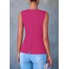 imagePRETTYGARDEN Womens Summer Suit Vest Tops 2025 Dressy Business Casual Sleeveless Button Down Trendy Fashion Blazer WaistcoatRose Red