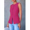 imagePRETTYGARDEN Womens Summer Suit Vest Tops 2025 Dressy Business Casual Sleeveless Button Down Trendy Fashion Blazer WaistcoatRose Red