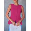 imagePRETTYGARDEN Womens Summer Suit Vest Tops 2025 Dressy Business Casual Sleeveless Button Down Trendy Fashion Blazer WaistcoatRose Red