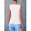 imagePRETTYGARDEN Womens Summer Suit Vest Tops 2025 Dressy Business Casual Sleeveless Button Down Trendy Fashion Blazer WaistcoatWhite