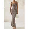 imagePRETTYGARDEN Maxi Dresses for Women 2025 Summer Halter Leopard Print Sleeveless Sexy Bodycon Cruise Cocktail Long DressBlack Leopard