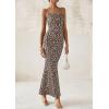 imagePRETTYGARDEN Maxi Dresses for Women 2025 Summer Halter Leopard Print Sleeveless Sexy Bodycon Cruise Cocktail Long DressBlack Leopard