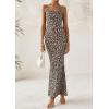 imagePRETTYGARDEN Maxi Dresses for Women 2025 Summer Halter Leopard Print Sleeveless Sexy Bodycon Cruise Cocktail Long DressBlack Leopard