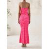 imagePRETTYGARDEN Maxi Dresses for Women 2025 Summer Halter Leopard Print Sleeveless Sexy Bodycon Cruise Cocktail Long DressZebra Rose Red