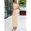 imagePRETTYGARDEN Off The Shoulder Dresses for Women 2025 Summer Elegant Bodycon Formal Cocktail Party Evening Maxi Long DressApricot