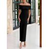 imagePRETTYGARDEN Off The Shoulder Dresses for Women 2025 Summer Elegant Bodycon Formal Cocktail Party Evening Maxi Long DressBlack