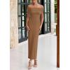 imagePRETTYGARDEN Off The Shoulder Dresses for Women 2025 Summer Elegant Bodycon Formal Cocktail Party Evening Maxi Long DressDark Khaki