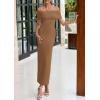 imagePRETTYGARDEN Off The Shoulder Dresses for Women 2025 Summer Elegant Bodycon Formal Cocktail Party Evening Maxi Long DressDark Khaki