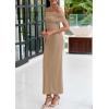 imagePRETTYGARDEN Off The Shoulder Dresses for Women 2025 Summer Elegant Bodycon Formal Cocktail Party Evening Maxi Long DressLight Khaki