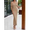 imagePRETTYGARDEN Off The Shoulder Dresses for Women 2025 Summer Elegant Bodycon Formal Cocktail Party Evening Maxi Long DressLight Khaki
