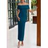 imagePRETTYGARDEN Off The Shoulder Dresses for Women 2025 Summer Elegant Bodycon Formal Cocktail Party Evening Maxi Long DressPeacock Blue