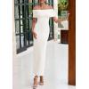 imagePRETTYGARDEN Off The Shoulder Dresses for Women 2025 Summer Elegant Bodycon Formal Cocktail Party Evening Maxi Long DressWhite