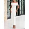 imagePRETTYGARDEN Off The Shoulder Dresses for Women 2025 Summer Elegant Bodycon Formal Cocktail Party Evening Maxi Long DressWhite