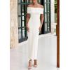 imagePRETTYGARDEN Off The Shoulder Dresses for Women 2025 Summer Elegant Bodycon Formal Cocktail Party Evening Maxi Long DressWhite