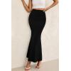 imagePRETTYGARDEN Women Fitted Mesh Mermaid Skirt 2025 Spring Summer Casual High Waisted Ruched Maxi Long Bodycon Going Out SkirtsBlack