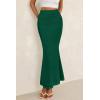 imagePRETTYGARDEN Women Fitted Mesh Mermaid Skirt 2025 Spring Summer Casual High Waisted Ruched Maxi Long Bodycon Going Out SkirtsDark Green