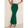 imagePRETTYGARDEN Women Fitted Mesh Mermaid Skirt 2025 Spring Summer Casual High Waisted Ruched Maxi Long Bodycon Going Out SkirtsDark Green