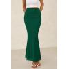 imagePRETTYGARDEN Women Fitted Mesh Mermaid Skirt 2025 Spring Summer Casual High Waisted Ruched Maxi Long Bodycon Going Out SkirtsDark Green