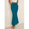 imagePRETTYGARDEN Women Fitted Mesh Mermaid Skirt 2025 Spring Summer Casual High Waisted Ruched Maxi Long Bodycon Going Out SkirtsLake Blue