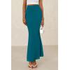 imagePRETTYGARDEN Women Fitted Mesh Mermaid Skirt 2025 Spring Summer Casual High Waisted Ruched Maxi Long Bodycon Going Out SkirtsLake Blue
