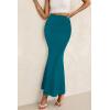 imagePRETTYGARDEN Women Fitted Mesh Mermaid Skirt 2025 Spring Summer Casual High Waisted Ruched Maxi Long Bodycon Going Out SkirtsLake Blue