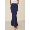 imagePRETTYGARDEN Women Fitted Mesh Mermaid Skirt 2025 Spring Summer Casual High Waisted Ruched Maxi Long Bodycon Going Out SkirtsNavy