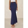 imagePRETTYGARDEN Women Fitted Mesh Mermaid Skirt 2025 Spring Summer Casual High Waisted Ruched Maxi Long Bodycon Going Out SkirtsNavy