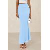 imagePRETTYGARDEN Women Fitted Mesh Mermaid Skirt 2025 Spring Summer Casual High Waisted Ruched Maxi Long Bodycon Going Out SkirtsSky Blue