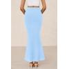 imagePRETTYGARDEN Women Fitted Mesh Mermaid Skirt 2025 Spring Summer Casual High Waisted Ruched Maxi Long Bodycon Going Out SkirtsSky Blue