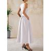 imagePRETTYGARDEN Women Maxi Dresses 2025 Summer Casual Sleeveless Patchwork Knit Tank Dress Flowy Beach Sundress Long DressWhite
