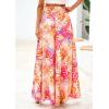 imagePRETTYGARDEN Womens 2025 Summer Flowy Wide Leg Palazzo Pants Dressy Casual Elastic High Waisted Pockets Boho Beach TrousersFloral White Multicolored