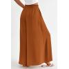 imagePRETTYGARDEN Womens 2025 Summer Wide Leg Palazzo Pants High Waisted Flowy Pockets Trendy Casual Lounge Boho Beach TrousersBrown