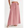 imagePRETTYGARDEN Womens 2025 Summer Wide Leg Palazzo Pants High Waisted Flowy Pockets Trendy Casual Lounge Boho Beach TrousersPink