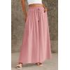 imagePRETTYGARDEN Womens 2025 Summer Wide Leg Palazzo Pants High Waisted Flowy Pockets Trendy Casual Lounge Boho Beach TrousersPink