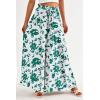imagePRETTYGARDEN Womens 2025 Summer Wide Leg Palazzo Pants High Waisted Flowy Pockets Trendy Casual Lounge Boho Beach TrousersPrint Green