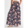 imagePRETTYGARDEN Womens 2025 Summer Wide Leg Palazzo Pants High Waisted Flowy Pockets Trendy Casual Lounge Boho Beach TrousersPrint Navy Pink