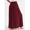 imagePRETTYGARDEN Womens 2025 Summer Wide Leg Palazzo Pants High Waisted Flowy Pockets Trendy Casual Lounge Boho Beach TrousersWine Red