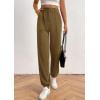 imagePRETTYGARDEN Womens Dressy Casual Pants Elastic High Waisted Work Office Corduroy Trouser Slacks with PocketsArmy Green