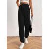 imagePRETTYGARDEN Womens Dressy Casual Pants Elastic High Waisted Work Office Corduroy Trouser Slacks with PocketsBlack