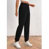 imagePRETTYGARDEN Womens Dressy Casual Pants Elastic High Waisted Work Office Corduroy Trouser Slacks with PocketsBlack