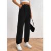 imagePRETTYGARDEN Womens Dressy Casual Pants Elastic High Waisted Work Office Corduroy Trouser Slacks with PocketsBlack