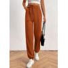 imagePRETTYGARDEN Womens Dressy Casual Pants Elastic High Waisted Work Office Corduroy Trouser Slacks with PocketsBrown Yellow