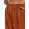imagePRETTYGARDEN Womens Dressy Casual Pants Elastic High Waisted Work Office Corduroy Trouser Slacks with PocketsBrown Yellow