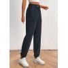 imagePRETTYGARDEN Womens Dressy Casual Pants Elastic High Waisted Work Office Corduroy Trouser Slacks with PocketsNavy