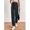 imagePRETTYGARDEN Womens Dressy Casual Pants Elastic High Waisted Work Office Corduroy Trouser Slacks with PocketsNavy
