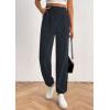 imagePRETTYGARDEN Womens Dressy Casual Pants Elastic High Waisted Work Office Corduroy Trouser Slacks with PocketsNavy